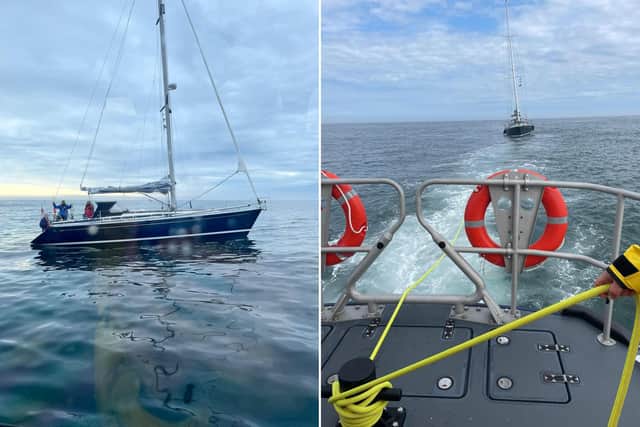 Whitby lifeboat was called a yacht which had suffered engine failure off the coast of Staithes.