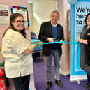 Sir Robert Goodwill MP with the Barclays team launching the new site at Whitby Library.