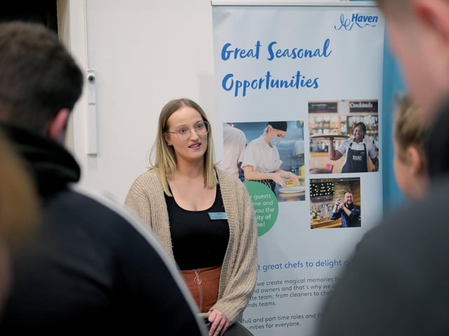 Chatting at The Haven Stand