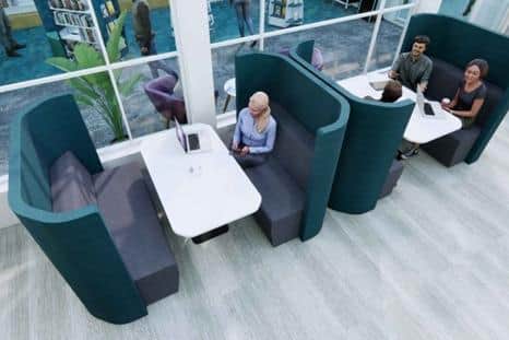 Artist's impression of the meeting booths area at Scarborough Library.