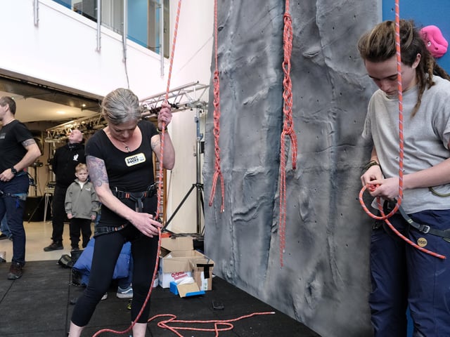Preparing for a climb. picture: Richard Ponter