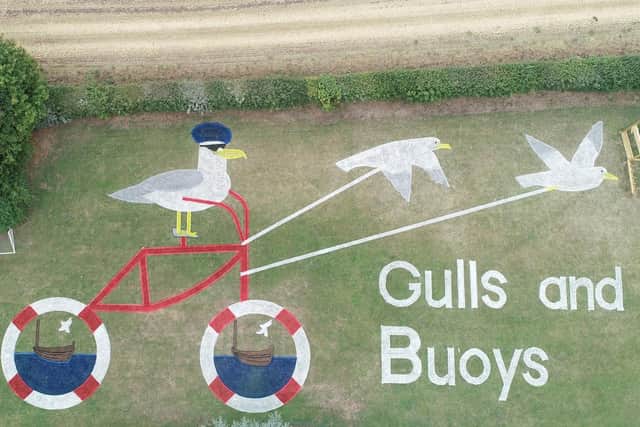 Gulls and Buoy, designed by Fylingdales School pupils.
