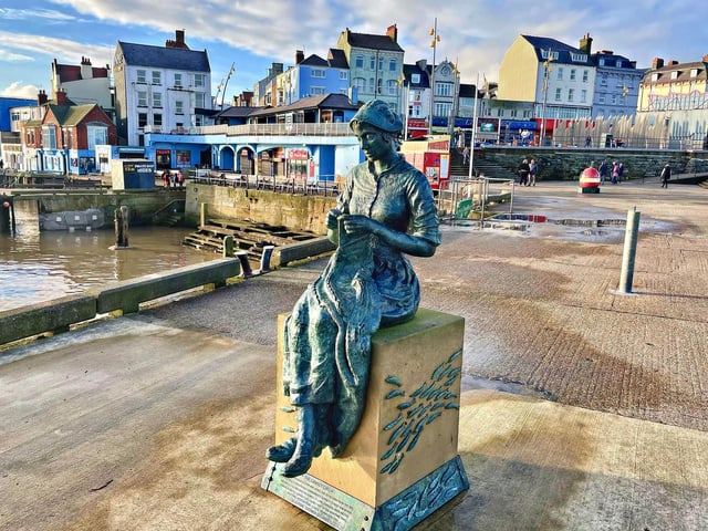 The Gansey Girl on Bridlington Harbour