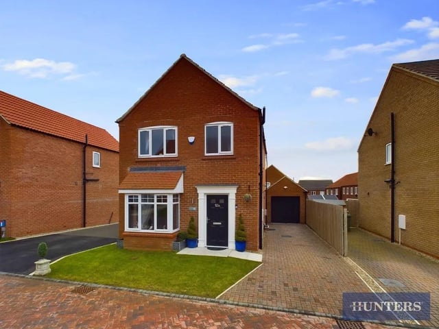 This three bedroom and three bathroom detached house is for sale with Hunters with a guide price of £250,000.