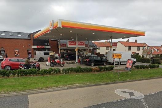 Four Lane Ends, Whitby - unleaded petrol is 166.9p per litre, diesel 178.9p per litre
picture: Google images