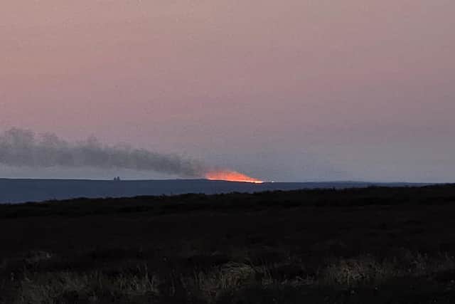 According to NYFRS, the smoke from the Langdale Moor fire has spread towards Malton. Photo courtesy of Astro Dog.