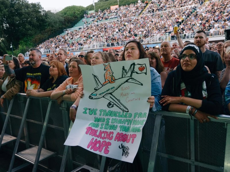 Fans eagerly awaiting Snow Patrol to come on stage. picture: Cuffe & Taylor