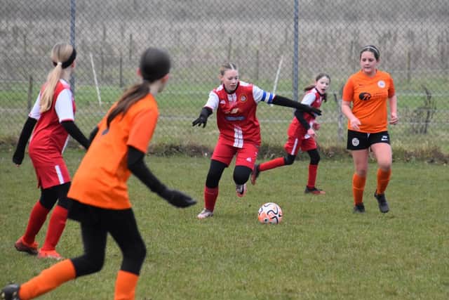 Scarborough Ladies FC Under-13s won 5-0 at Poppleton. Photos by Sarah Farah