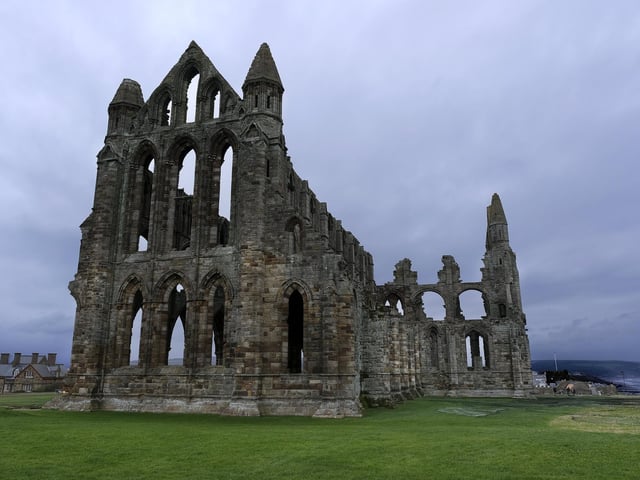 Land art unveiled at Whitby Abbey.