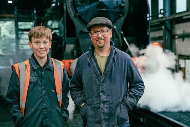 Paul Middleton, aka Piglet, on the North Yorkshire Moors Railway.