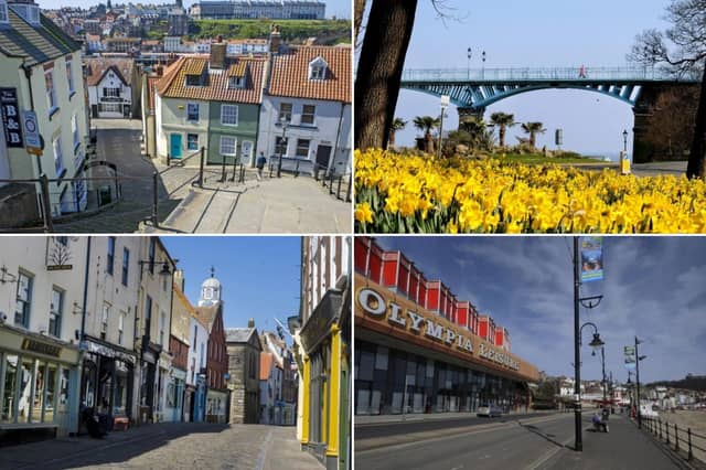 Deserted Whitby and Scarborough at the start of the first Covid lockdown in March 2020.