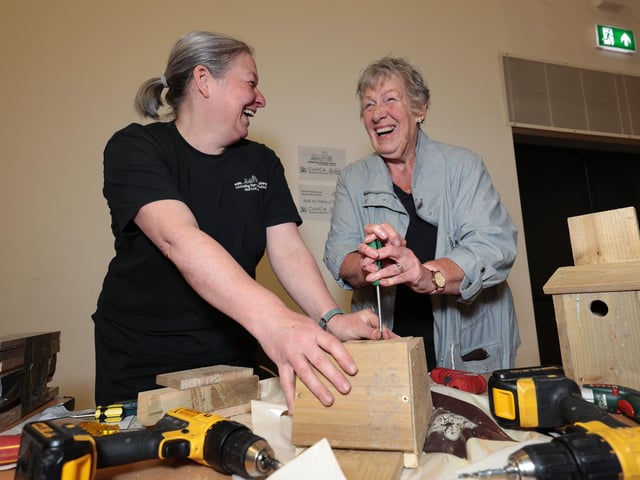 Jane MaCrae working with Vicki