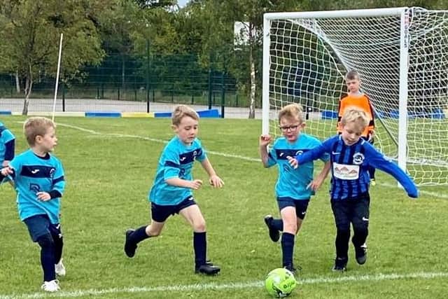 Flamborough Under-7s in action in the Scarborough & District Minor League action.