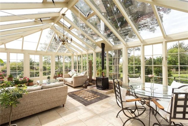 This recently added, spacious conservatory is highly versatile.