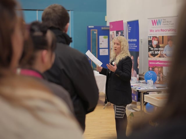 Jo Corney opens the Jobs Fair
