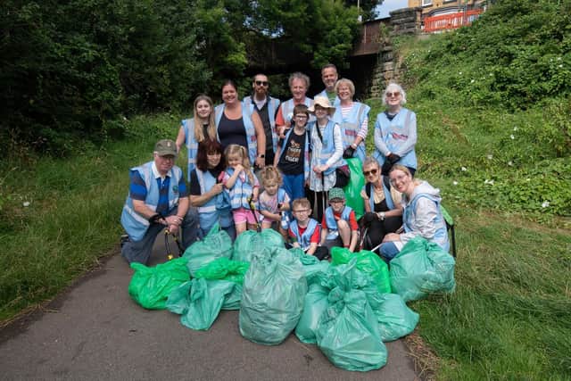 Volunteers of Keep Scarborough Tidy during an organised litter-pick during the summer holidays on the Cinder Track.