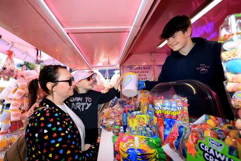 Buying some sweet treats.