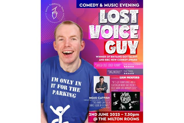 Lee Ridley aka Lost Voice Guy will feature in the event at the Milton Rooms in Malton