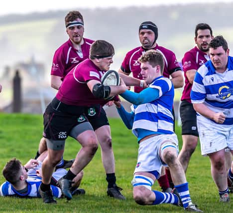 Whitby Maroons battle it out with North Shields. PHOTOS BY BRIAN MURFIELD