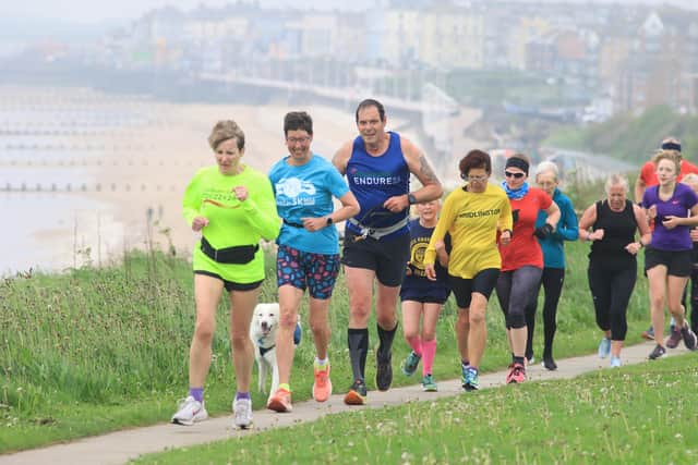 Lyn and Stu Gent with their dog Jasper at Sewerby parkrun. PHOTOS: TCF PHOTOGRAPHY