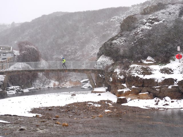 A runner taking part in the Hard Moors Run at Scalby Beck. photo: Richard Ponter