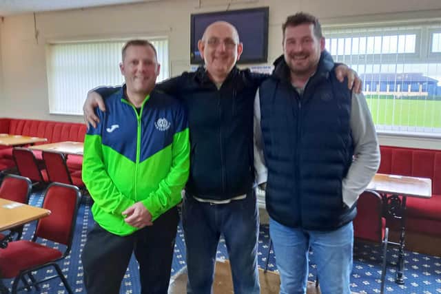 From left, stalwarts Dave Leather, Stephen Crosby and Gary Maw played for Eastfield.