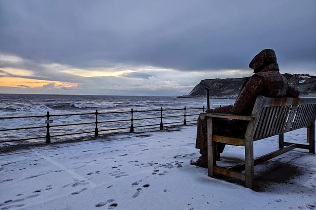 Fred taking in the view in Scarborough!