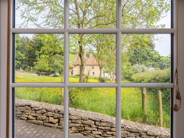The lovely view from a holiday cottage window.