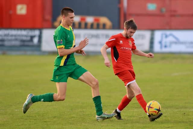 Bridlington Town Reserves won 2-1 at home to Easington to secure promotion. Photo by Alexander Fynn
