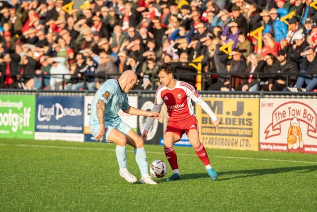 Boro's unbeaten run came to an end with a 2-1 loss at home to Southport. Photos by Wandering Photography