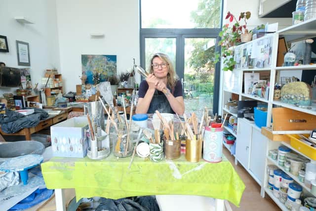 Shirley Vauvelle in her studio