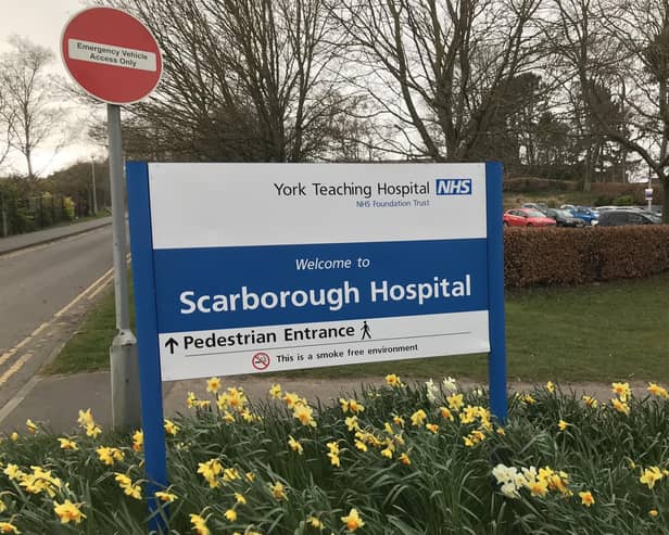 Signs at Scarborough Hospital.