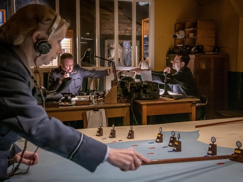 Re-enactors bring history to life at Eden Camp’s recreated Bomber Command war room, RAF Coningsby.