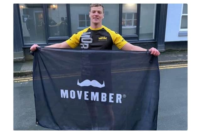 Flamborough man Josh Bowles ran 60km in one day to raise funds for Movember. Photo: Tommy Cawkwell.