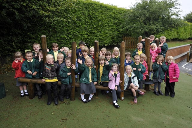 Reception class new starters at Lindhead Primary School, Burniston.