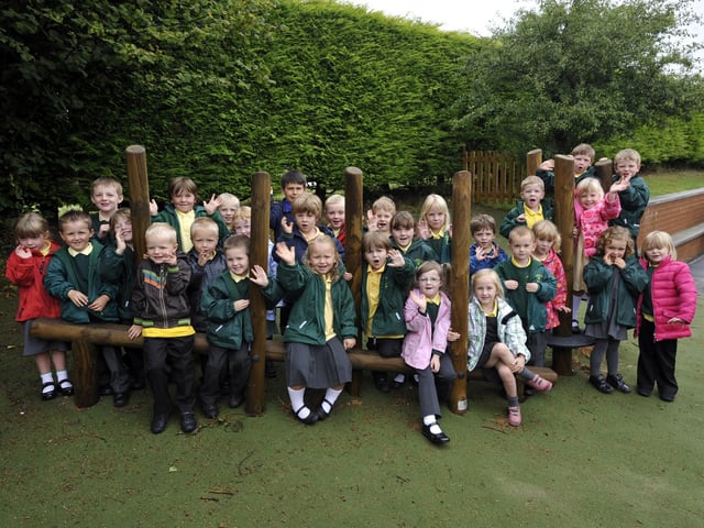 Reception class new starters at Lindhead Primary School, Burniston.