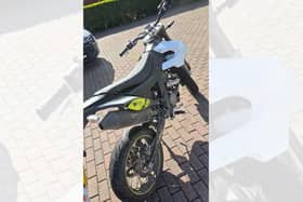 The motorbike is believed to have been taken between 7.30-8.30pm on April 23