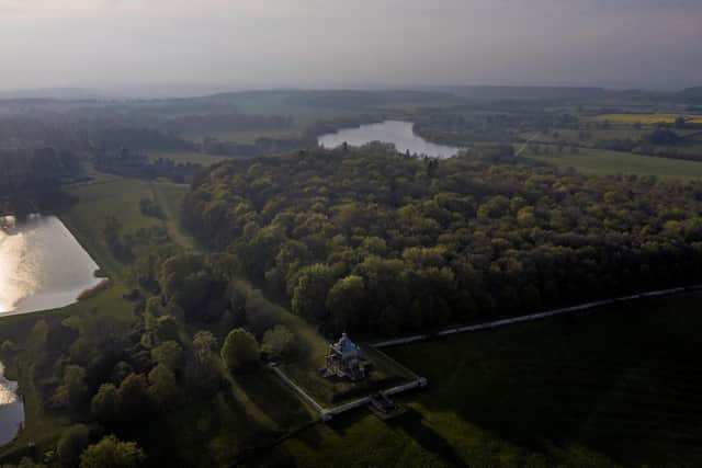 Spectacular aerial shot of the Castle Howard estate. photo: Nick Howard