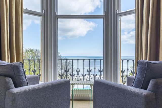 Sea view from the Weston Hotel, Scarborough.