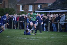 Christian Pollock in action for Pocklington RUFC