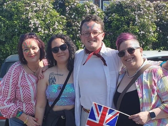 L-R Sarah Fenwick, Thea Fenwick, George Wakely and Linzie Ross