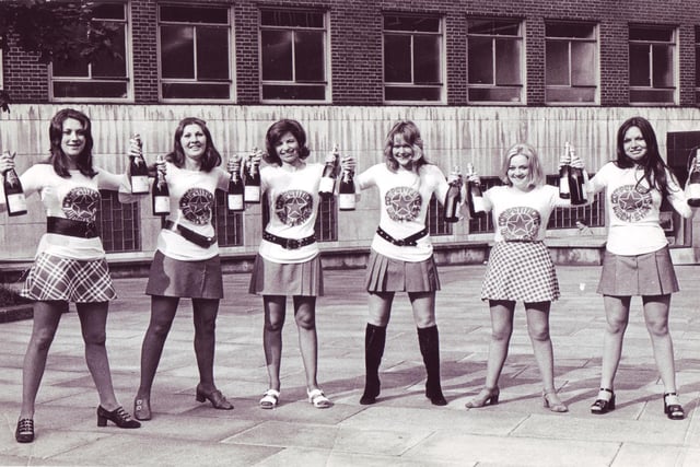 The Star Paper Dollies with champagne in June 1972