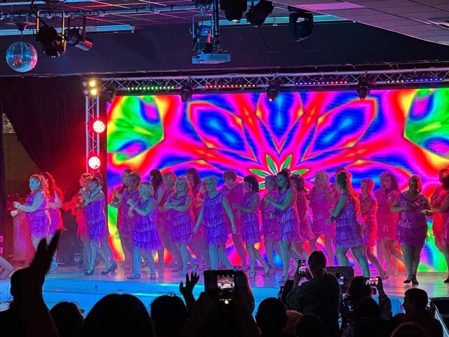 The ladies performed a 14-minute routine