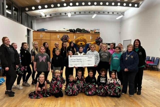 Bridlington Lions Club generously donated £500 to the up and coming East Coast Majorettes to help fund new uniforms for the troupe.