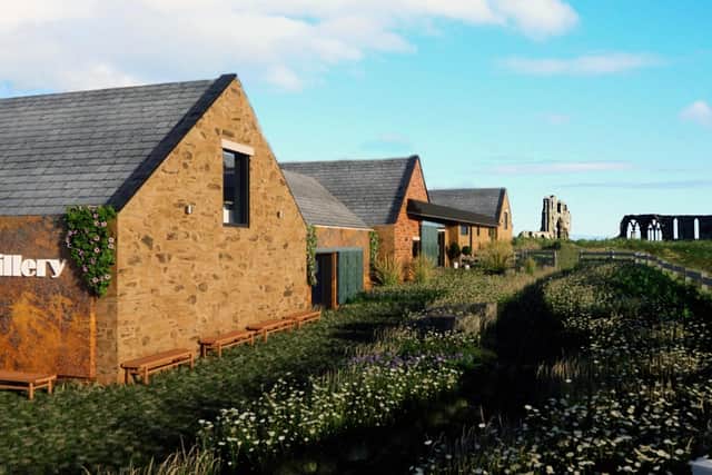 Computer generated image of how Whitby Distillery building will look.