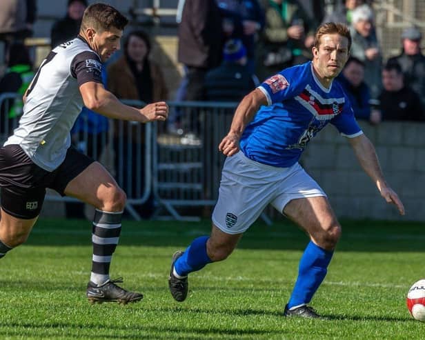 Whitby Town midfielder Adam Gell has chosen to leave the club ahead of the 2024-25 Northern Premier League season. PHOTO BY BRIAN MURFIELD