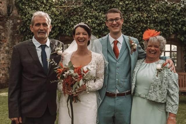 Stuart Blacklock, who the fundraiser is in memory of, Becky Betts, Nick Betts and Dawn Shepherd-Blacklock, Becky’s mum.