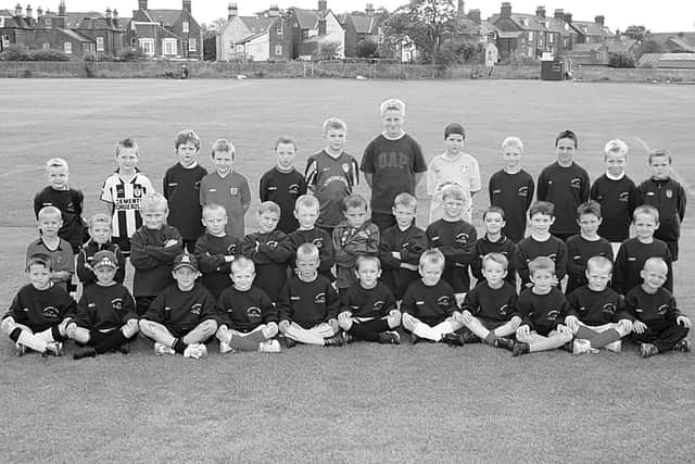Youngsters go to the Hull City ground for the Day in 2002. PA0235-28