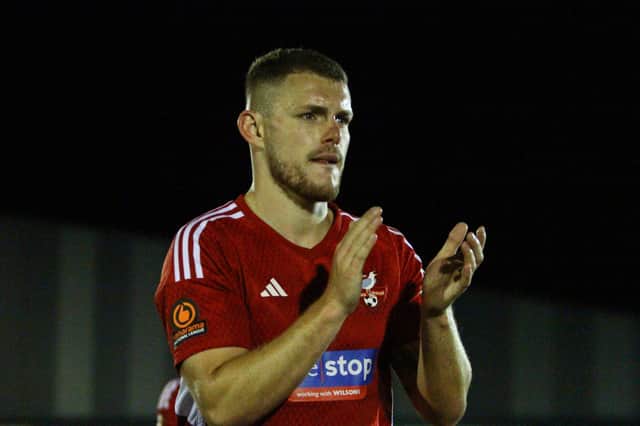 Bailey Gooda was named as man of the match for Boro in the loss at Farsley. PHOTO BY ZACH FORSTER