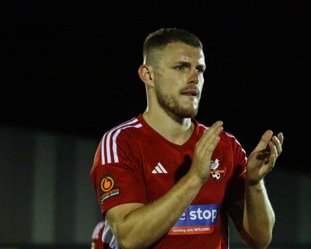 Bailey Gooda was named as man of the match for Boro in the loss at Farsley. PHOTO BY ZACH FORSTER